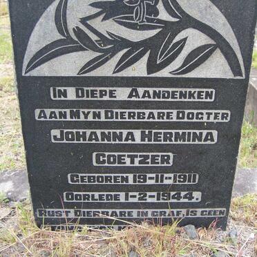 COETZER Johanna Hermina 1911-1944