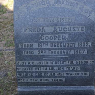 COOPER Freda Auguste 1893-1967