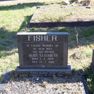 FISHER Alice Elizabeth 1900-1986
