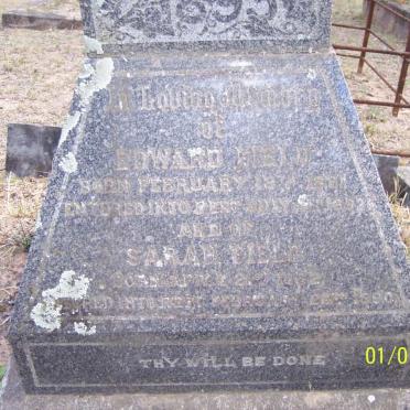 FIELD Edward 1821-1892 &amp; Sarah 1832-1890