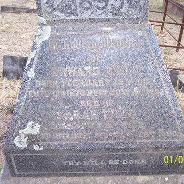 FIELD Edward 1821-1892 &amp; Sarah 1832-1890