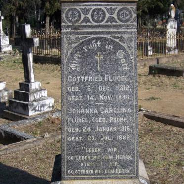 FLUGEL Gottfried 1812-1896 &amp;  Johanna Carolina PROPP 1816-1882