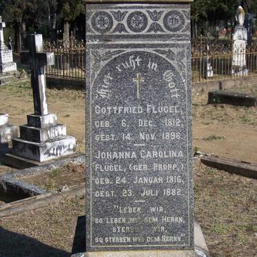 FLUGEL Gottfried 1812-1896 &amp;  Johanna Carolina PROPP 1816-1882
