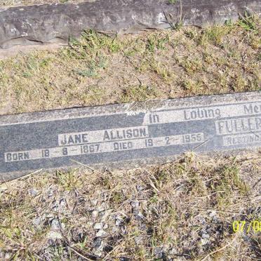 FULLER Jane Allison 1867-1955