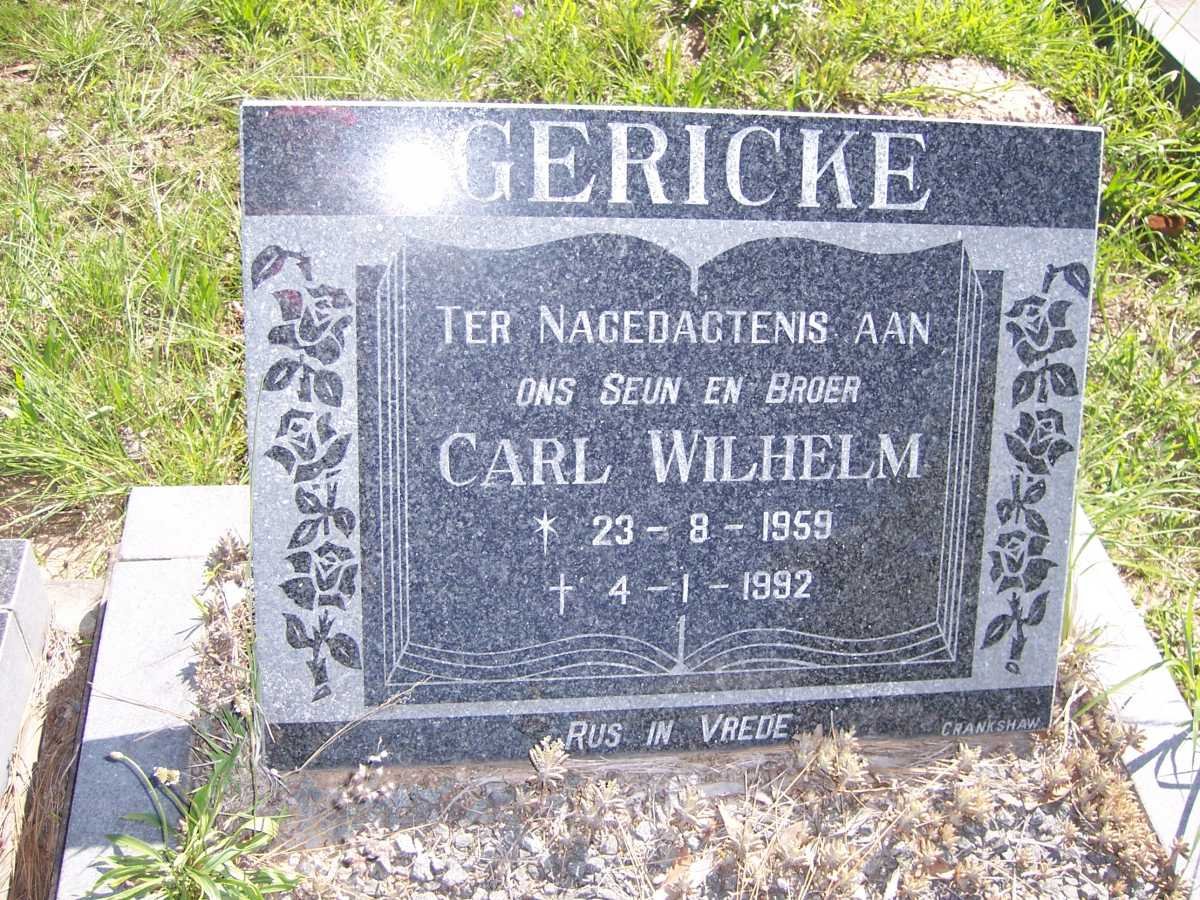 GERICKE Carl Wilhelm 1959-1992