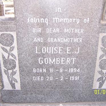GOMBERT Louise E.J. 1894-1991