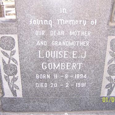 GOMBERT Louise E.J. 1894-1991