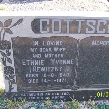 GOTTSCH Ethnie Yvonne nee REWITZKY 1940-1971