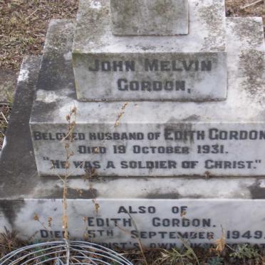 GORDON John Melvin -1931 &amp; Edith -1949
