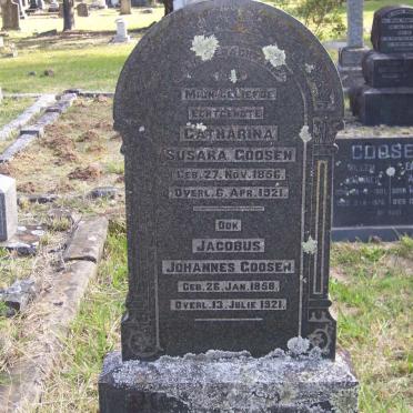 GOOSEN Jacobus Johannes 1858-1921 &amp; Catharina Susara 1856-1921