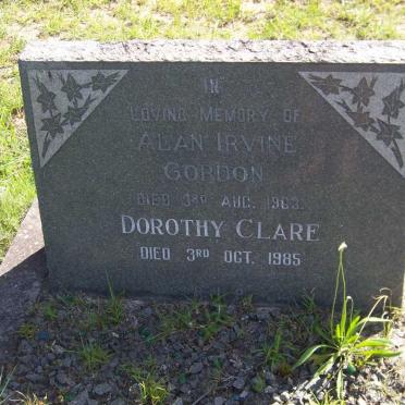 GORDON Alan Irvine -1963 &amp; Dorothy Clare -1985