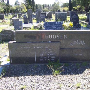 GOOSEN Gert Jacobus 1900-1969