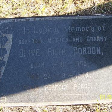 GORDON Olive Ruth 1905-1964