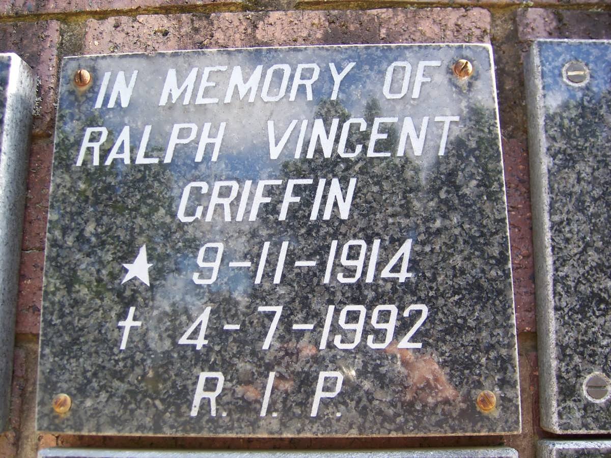 GRIFFIN Ralph Vincent 1914-1992