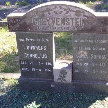 GREYVENSTEIN Louwrens Cornelius 1896-1974 &amp; Anna Sophia 1895-1970