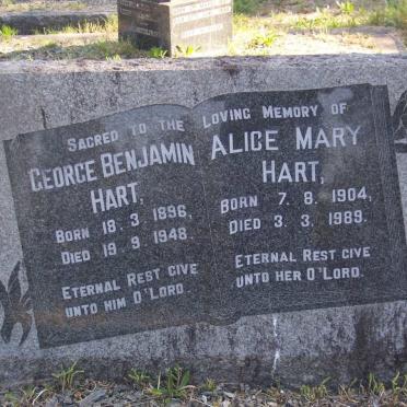 HART George Benjamin 1896-1948 &amp; Alice Mary 1904-1989