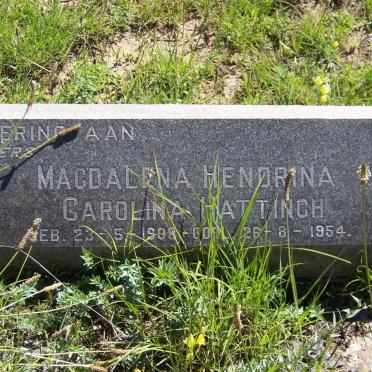 HATTINGH Magdalena Hendrina Carolina 1908-1954