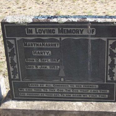 HARTY Martha Harriet 1867-1953