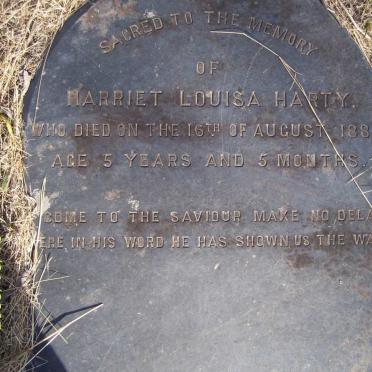 HARTY Harriet Louisa -1882