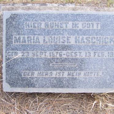 HASCHICK Maria Louise 1876-1956