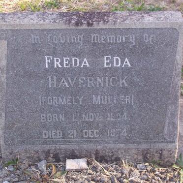 HAVERNICK Freda Eda nee MULLER 1904-1974