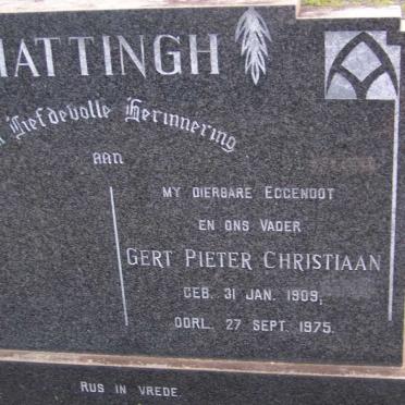 HATTINGH Gert Pieter Christiaan 1909-1975