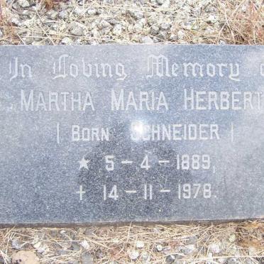 HERBERT Martha Maria nee SCHNEIDER 1889-1978