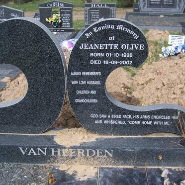 HEERDEN Jeanette Olive, van 1928-2002