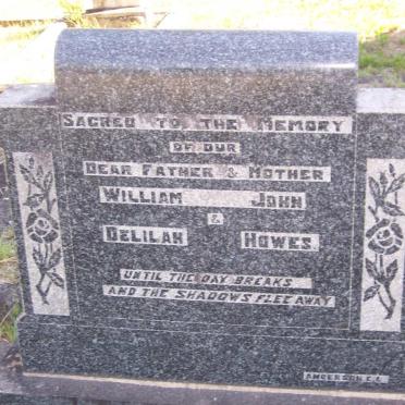 HOWES William John ?-? &amp; Delilah ?-?