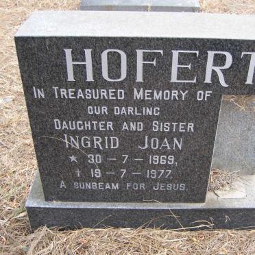 HOFERT Ingrid Joan 1969-1977