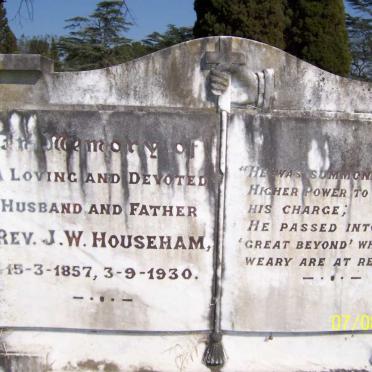 HOUSEHAM J. W. 1857-1930