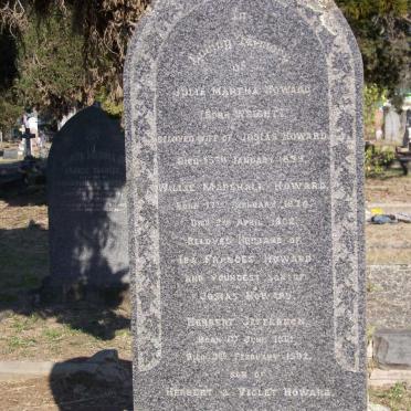 HOWARD Julia Martha -1898 :: HOWARD Willie Marshall 1874-1902 :: HOWARD  Herbert Jefferson -1901