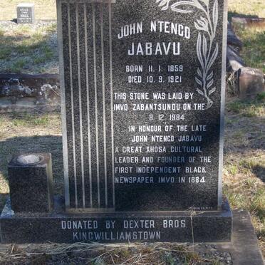 JABAVU John Ntengo 1859-1921