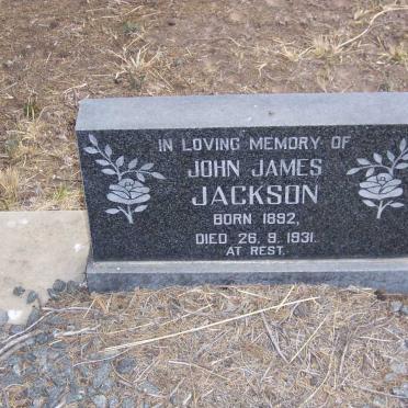 JACKSON John James 1892-1931
