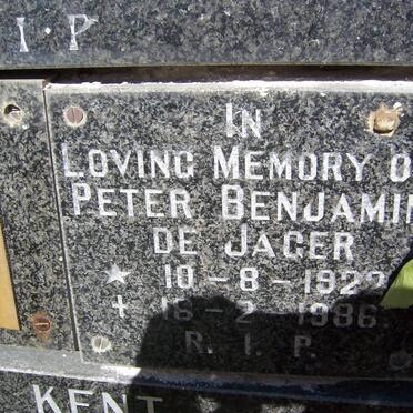 JAGER Peter Benjamin, de 1922-1986