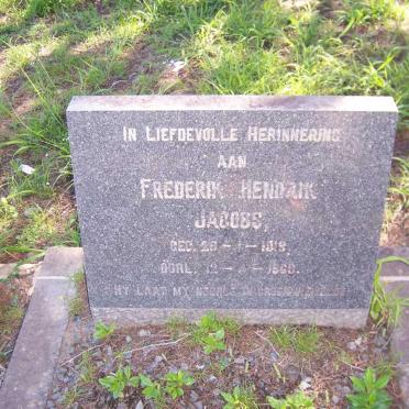 JACOBS Frederik Hendrik 1919-1969