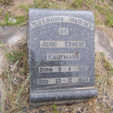 KAUFMANN John Ernest 1881-1954