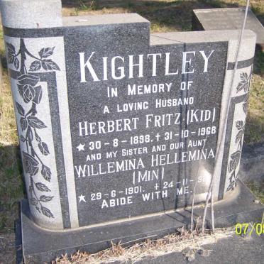KIGHTLEY Herbert Fritz 1898-1968 &amp; Willemina Hellemina 1901-198?