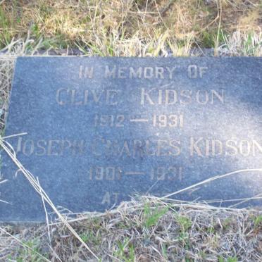 KIDSON Clive 1912-1931 :: KIDSON Joseph Charles 1901-1931