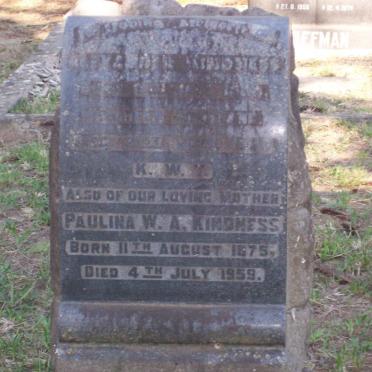 KINDNESS Alexander &amp; Paulina W.A. 1875-1959