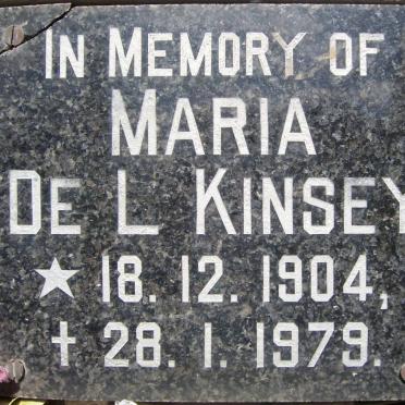 KINSEY Maria de L. 1904-1979