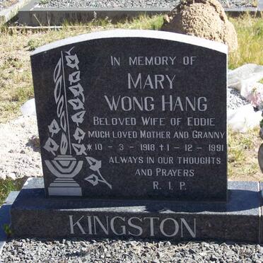 KINGSTON Mary Wong Hang 1918-1991