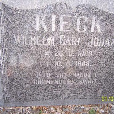 KIECK Wilhelm Carl Johann 1888-1983