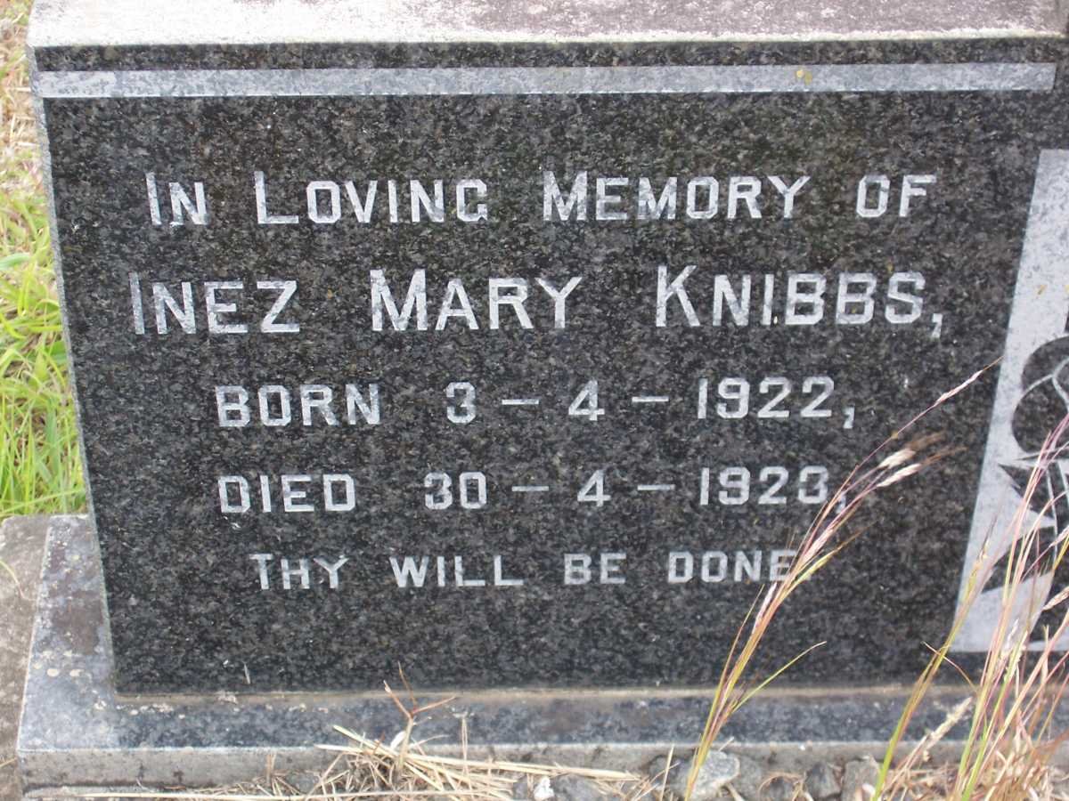 KNIBBS Inez Mary 1922-1923