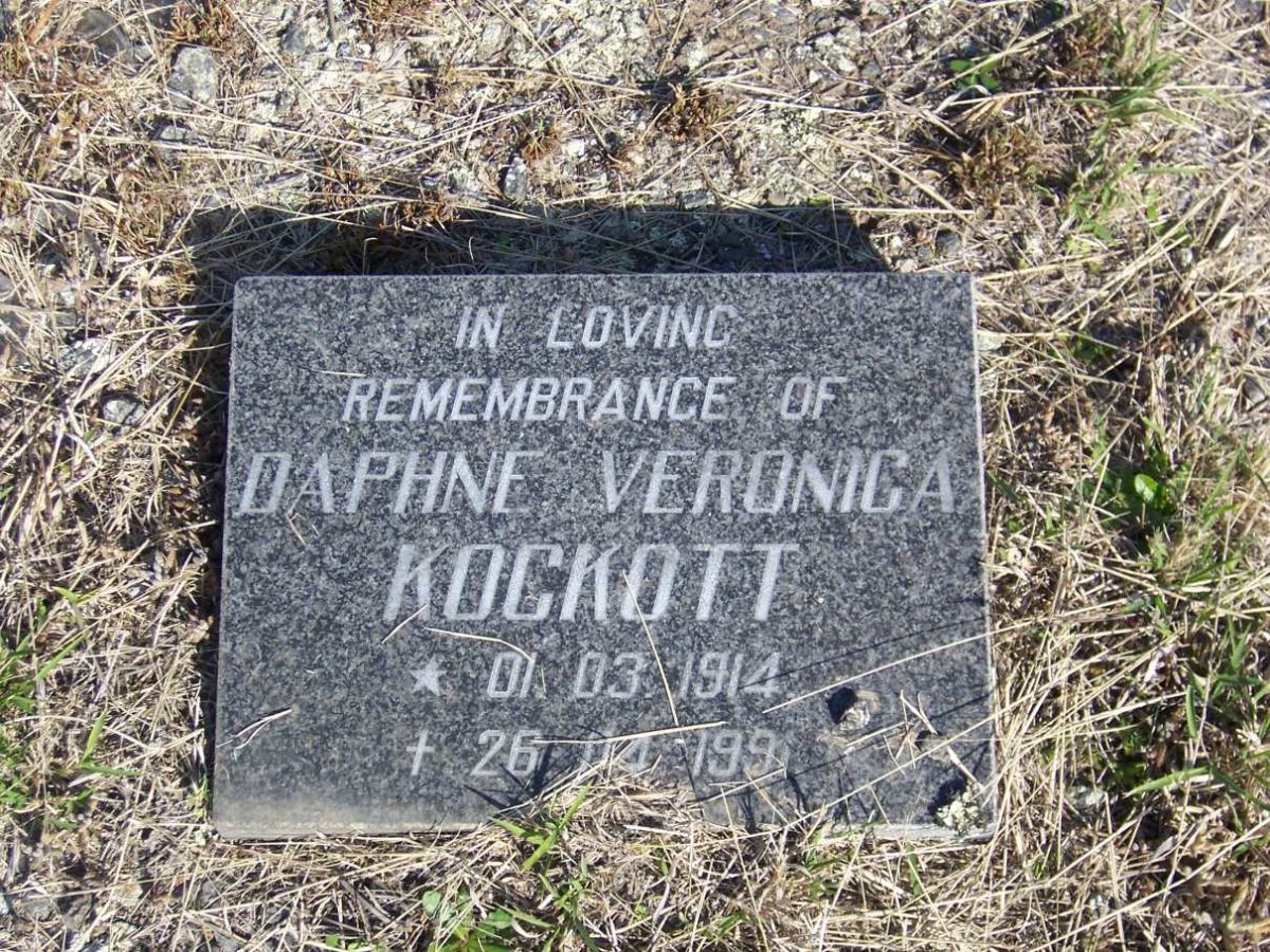 KOCKOTT Daphne Veronica 1914-1991