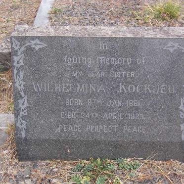 KOCKJEU Wilhelmina 1881-1963