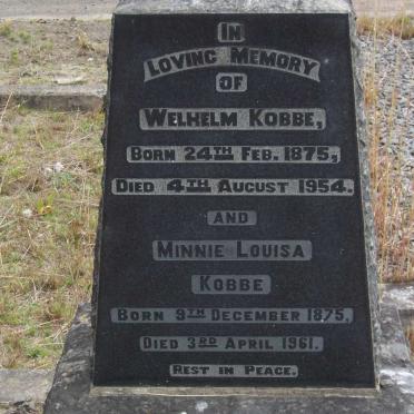 KOBBE Welhelm 1875-1954 &amp; Minnie Louisa 1875-1961