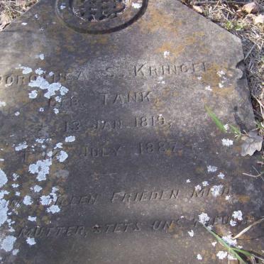 KRINGEL Dorothea S. nee TANK 1819-1887