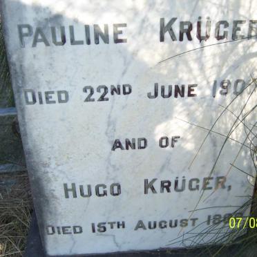 KRUGER Hugo -1888 :: KRUGER Pauline -1903