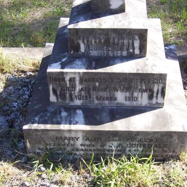 LONSDALE James Faunce 1830-1910 &amp; Mary Ann FULLER 1835-